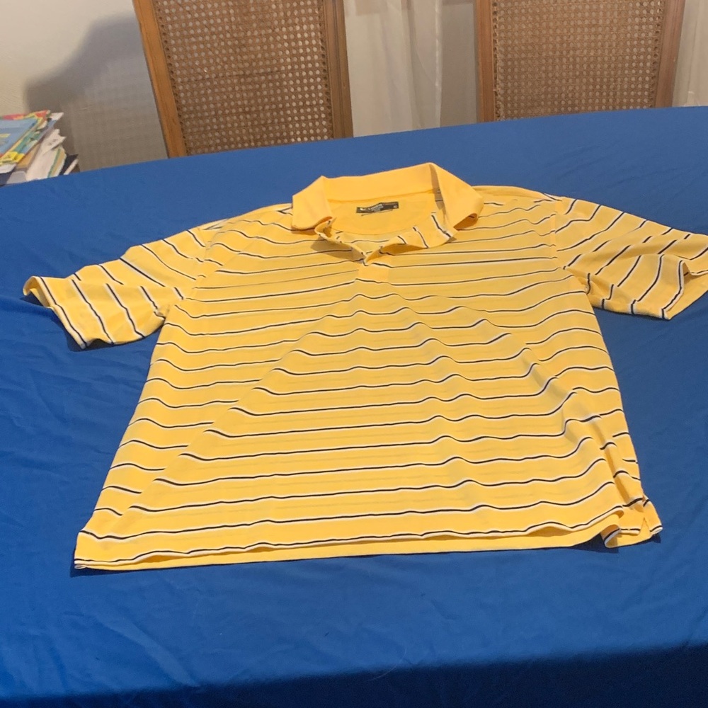 Yellow Striped Polo Shirt